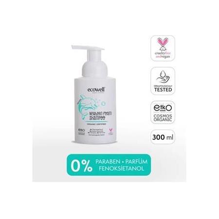 Ecowell Organik Yenidoğan Köpük Şampuan 300 ml